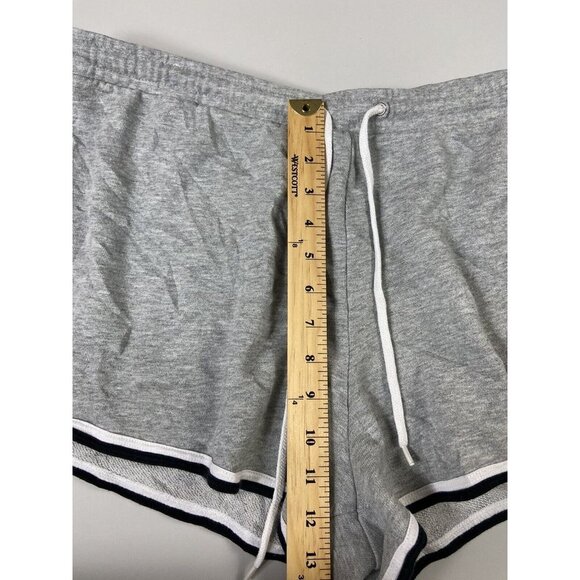 Gray knit stretch sweat shorts elastic waist short women's size 1XL - Picture 3 of 5